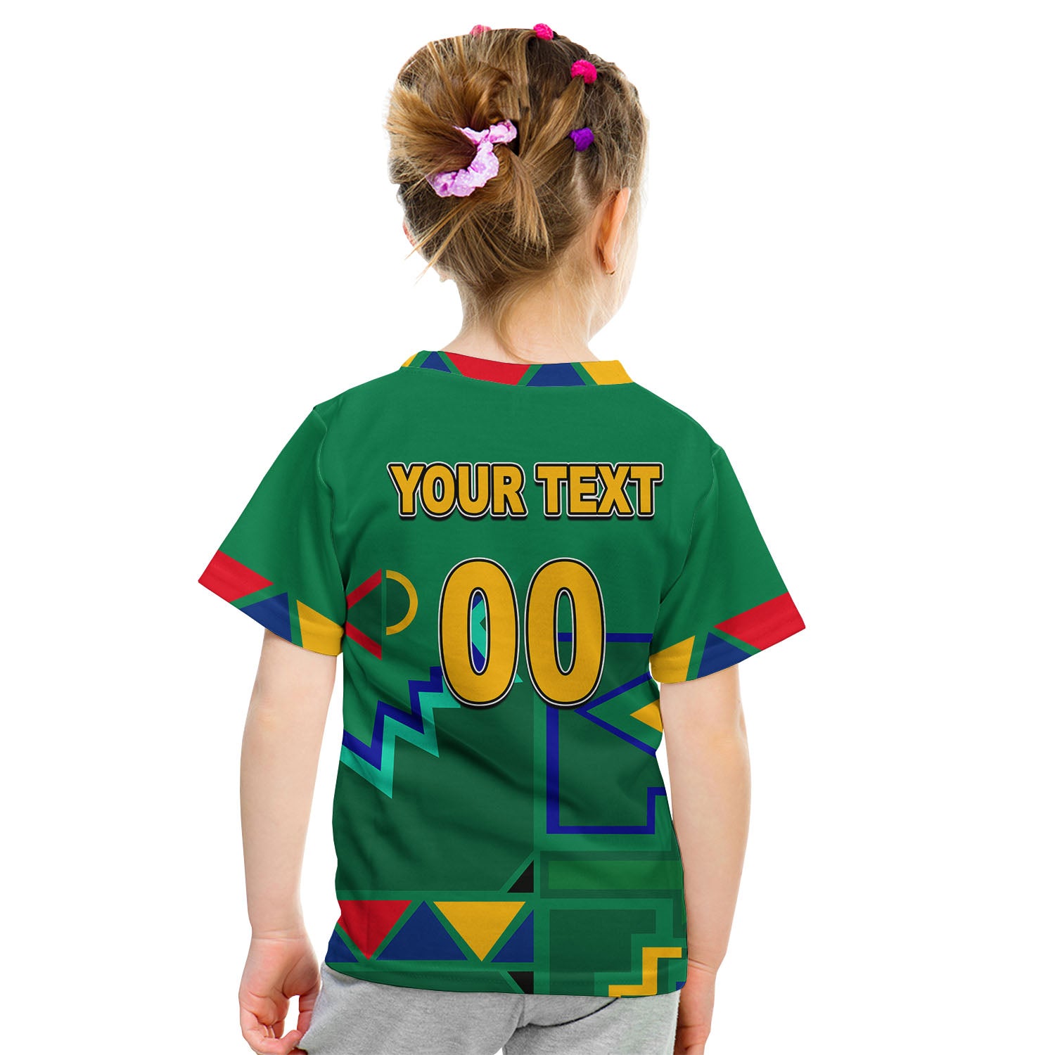 (Custom Personalised And Number) South Africa Cricket Men's T20 World Cup T Shirt KID Ver.2022 - Vibe Hoodie Shop