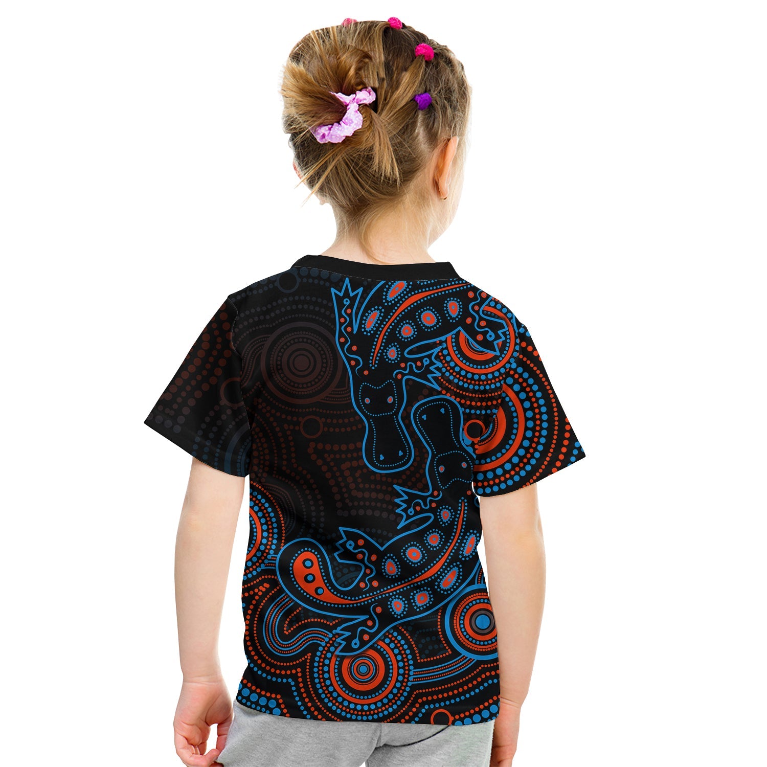 (Custom Personalised) Aboriginal Platypus T shirt KID Dot Patterns Style No.4 - Vibe Hoodie Shop