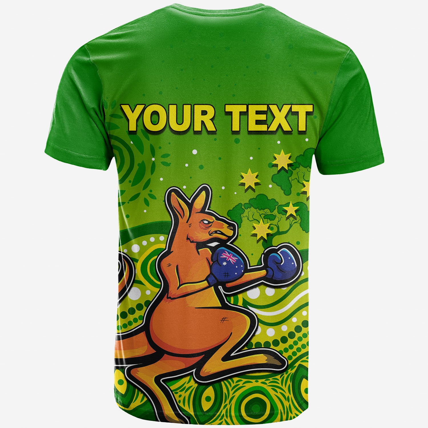 (Custom Personalised) Kangaroo Boxing T Shirt Aboriginal - Vibe Hoodie Shop