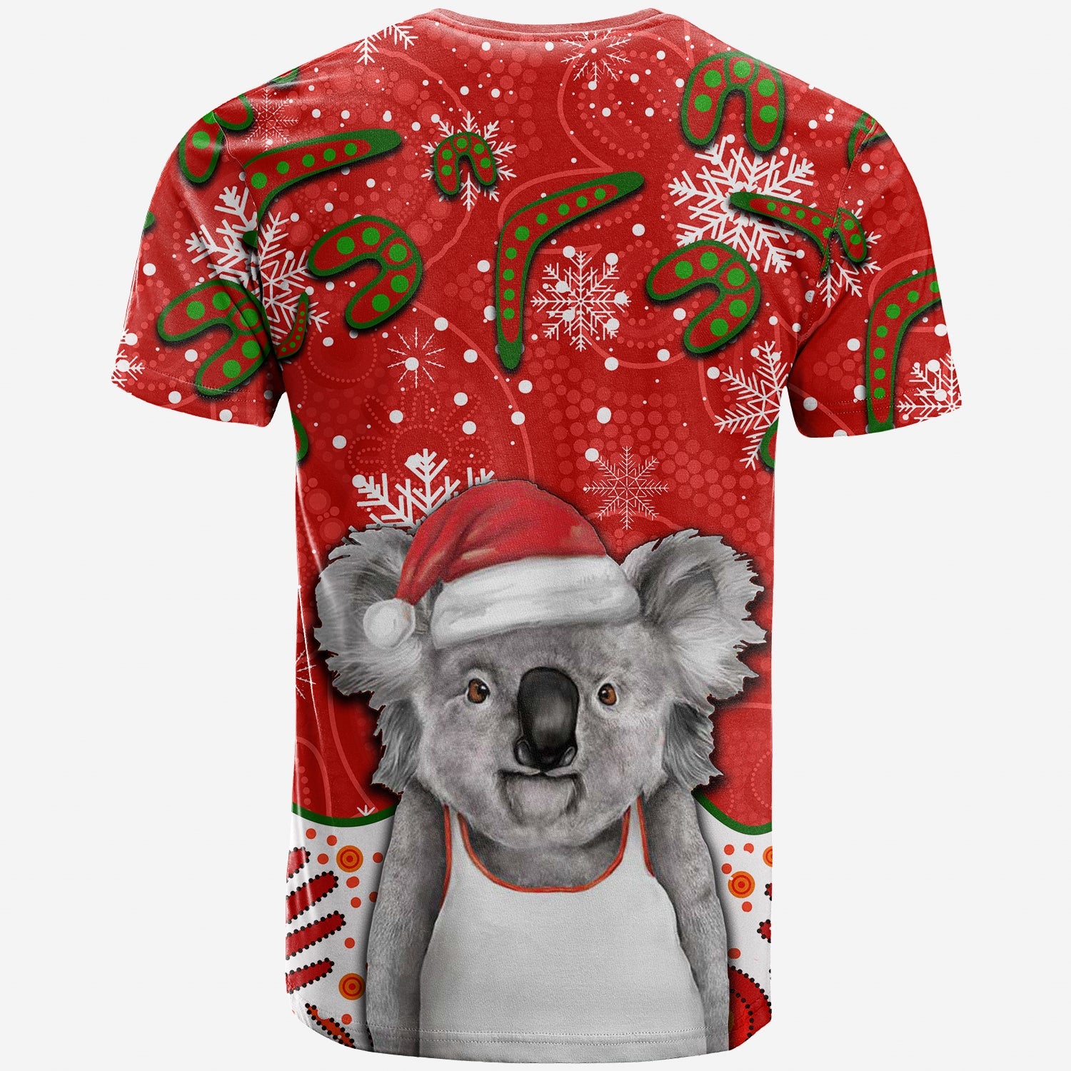 Australia Koala T shirt Christmas Mix Aboriginal - Vibe Hoodie Shop