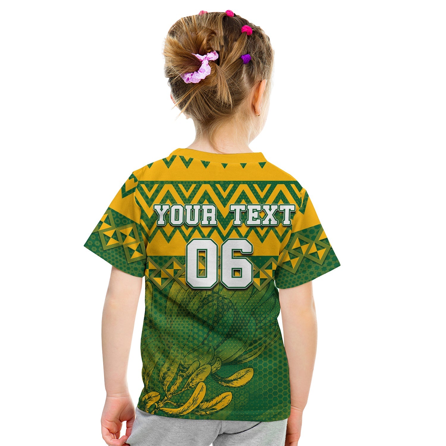 (Custom Personalised And Number) South Africa National Cricket Team T shirt KID - Vibe Hoodie Shop