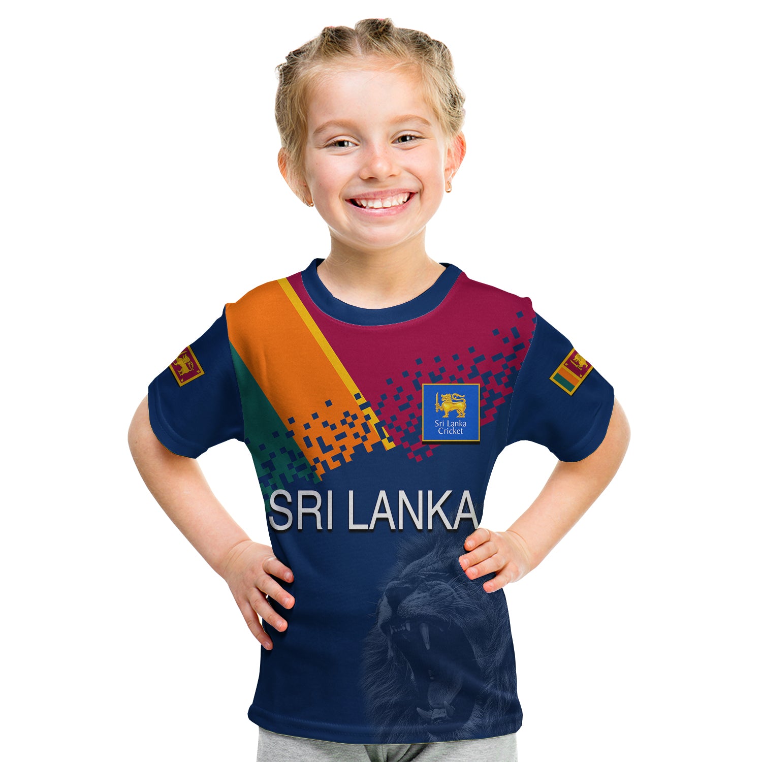 (Custom Personalised And Number) Sri Lanka Cricket Jersey T Shirt KID - Vibe Hoodie Shop