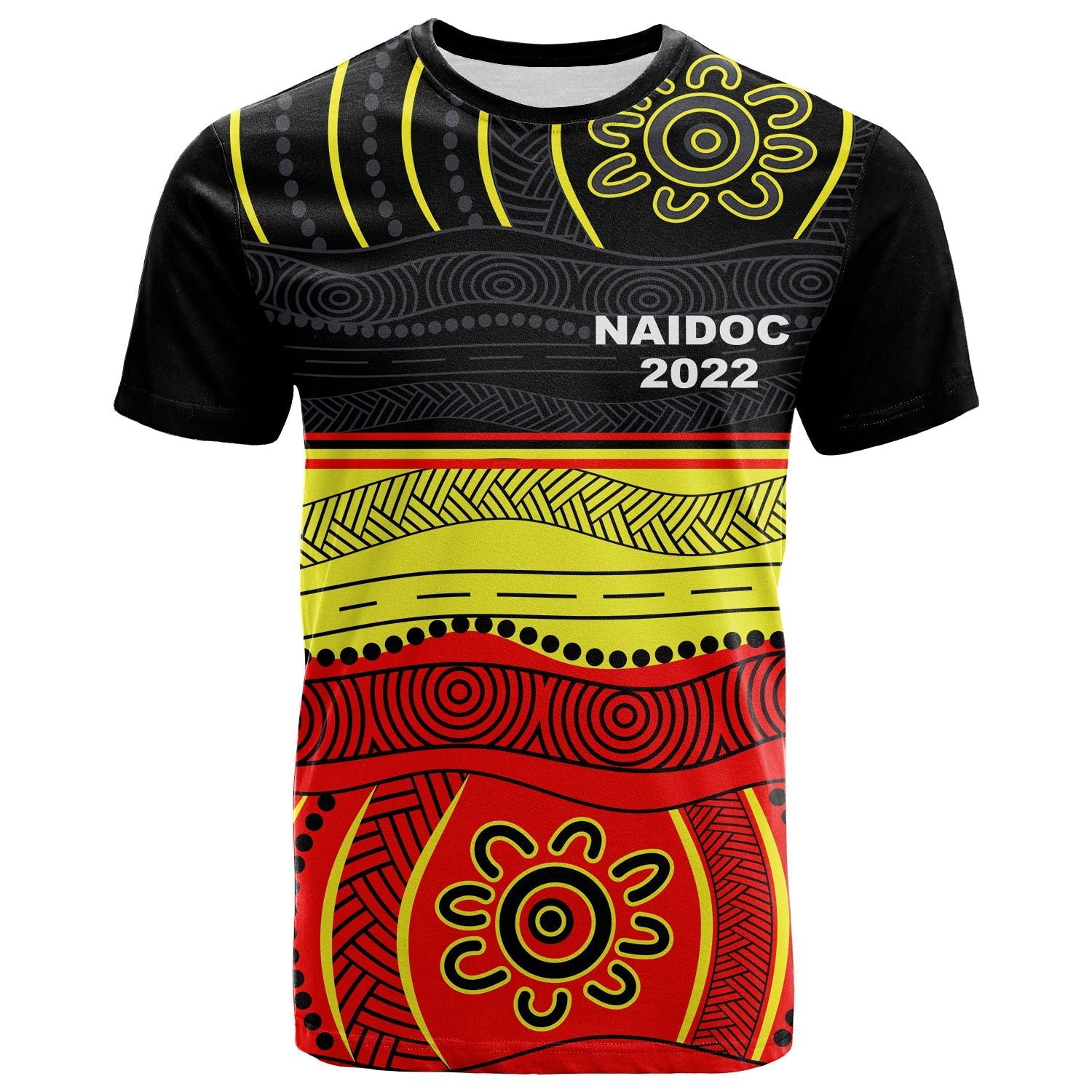 NAIDOC Week 2022 T shirt Aboriginal Flag - Vibe Hoodie Shop