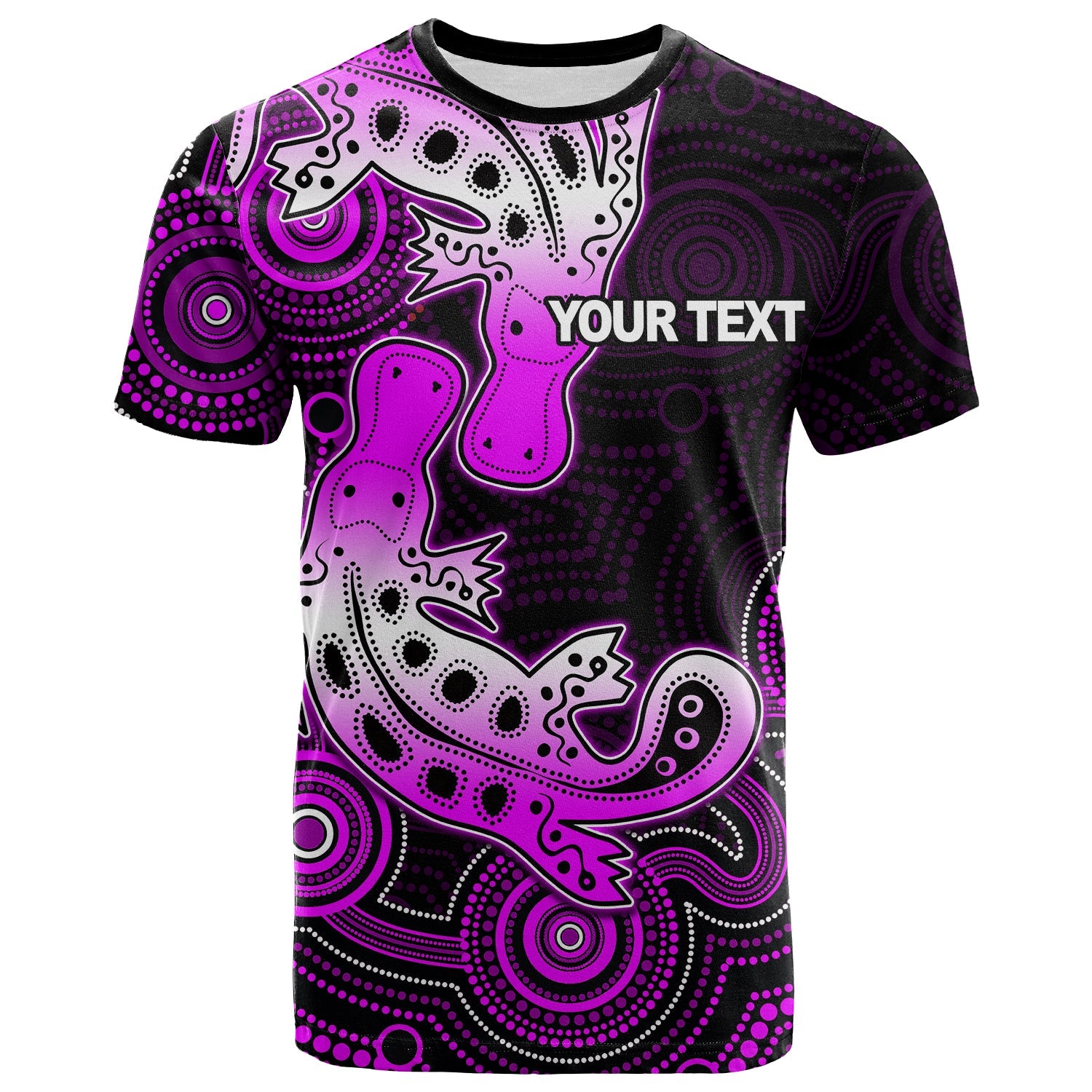 (Custom Personalised) Aboriginal Platypus T shirt Dot Patterns Style No.1 - Vibe Hoodie Shop