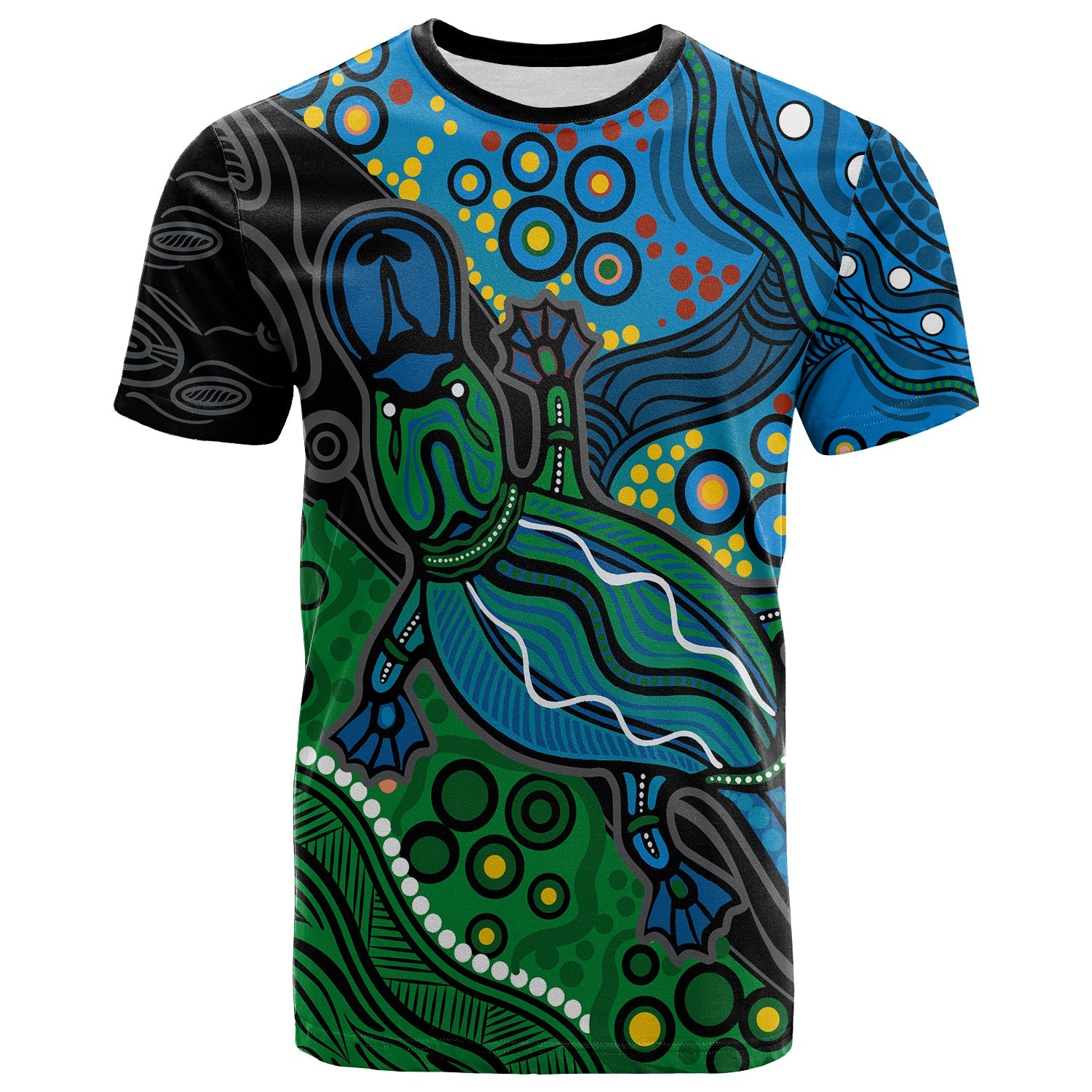 Aboriginal Platypus T shirt Tribal No.2 - Vibe Hoodie Shop