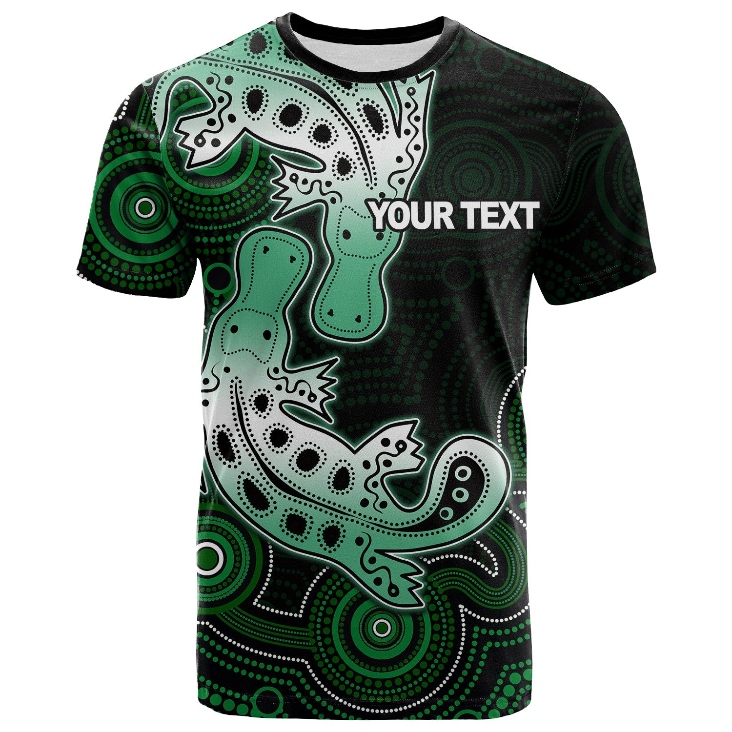 (Custom Personalised) Aboriginal Platypus T shirt Dot Patterns Style No.3 - Vibe Hoodie Shop