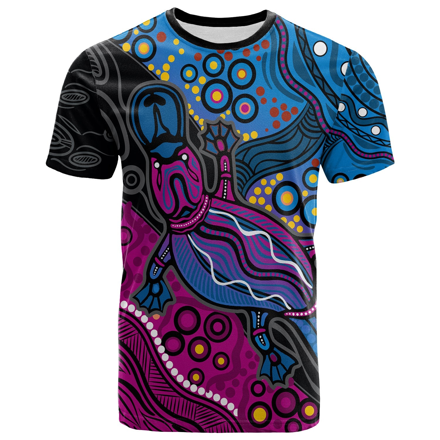 Aboriginal Platypus T shirt Tribal No.3 - Vibe Hoodie Shop