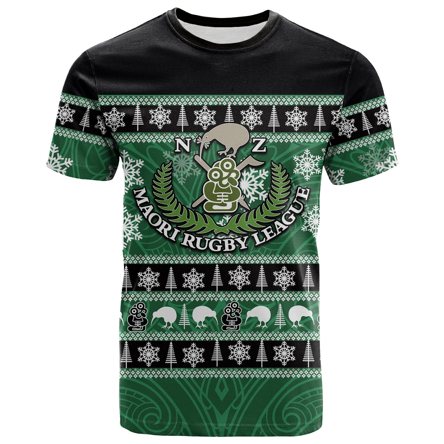 New Zealand Mori Rugby All Stars T shirt Christmas 2021 - Vibe Hoodie Shop