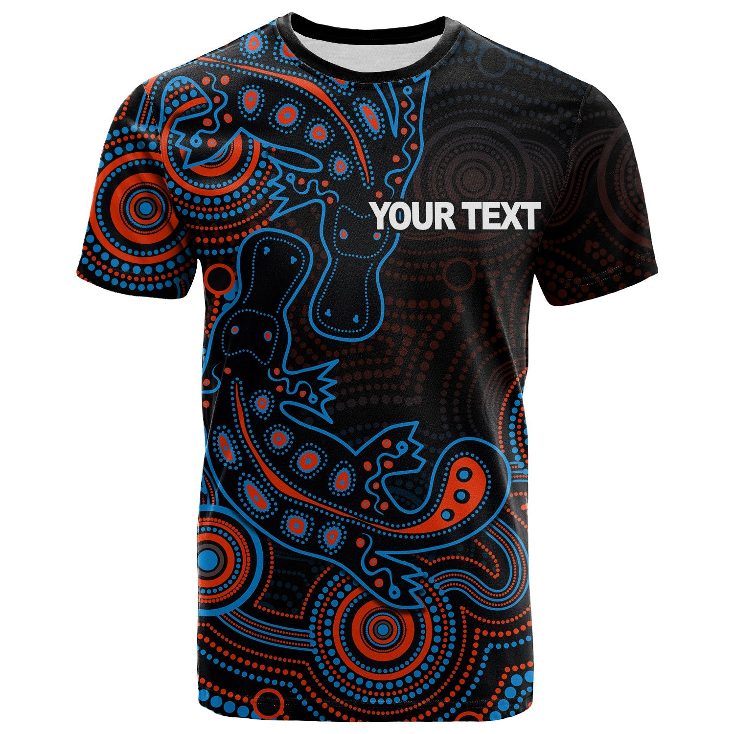 (Custom Personalised) Aboriginal Platypus T shirt Dot Patterns Style No.4 - Vibe Hoodie Shop