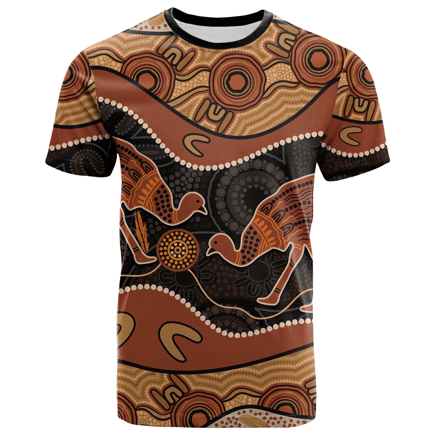 Emu Aboriginal T shirt Style No.6 - Vibe Hoodie Shop