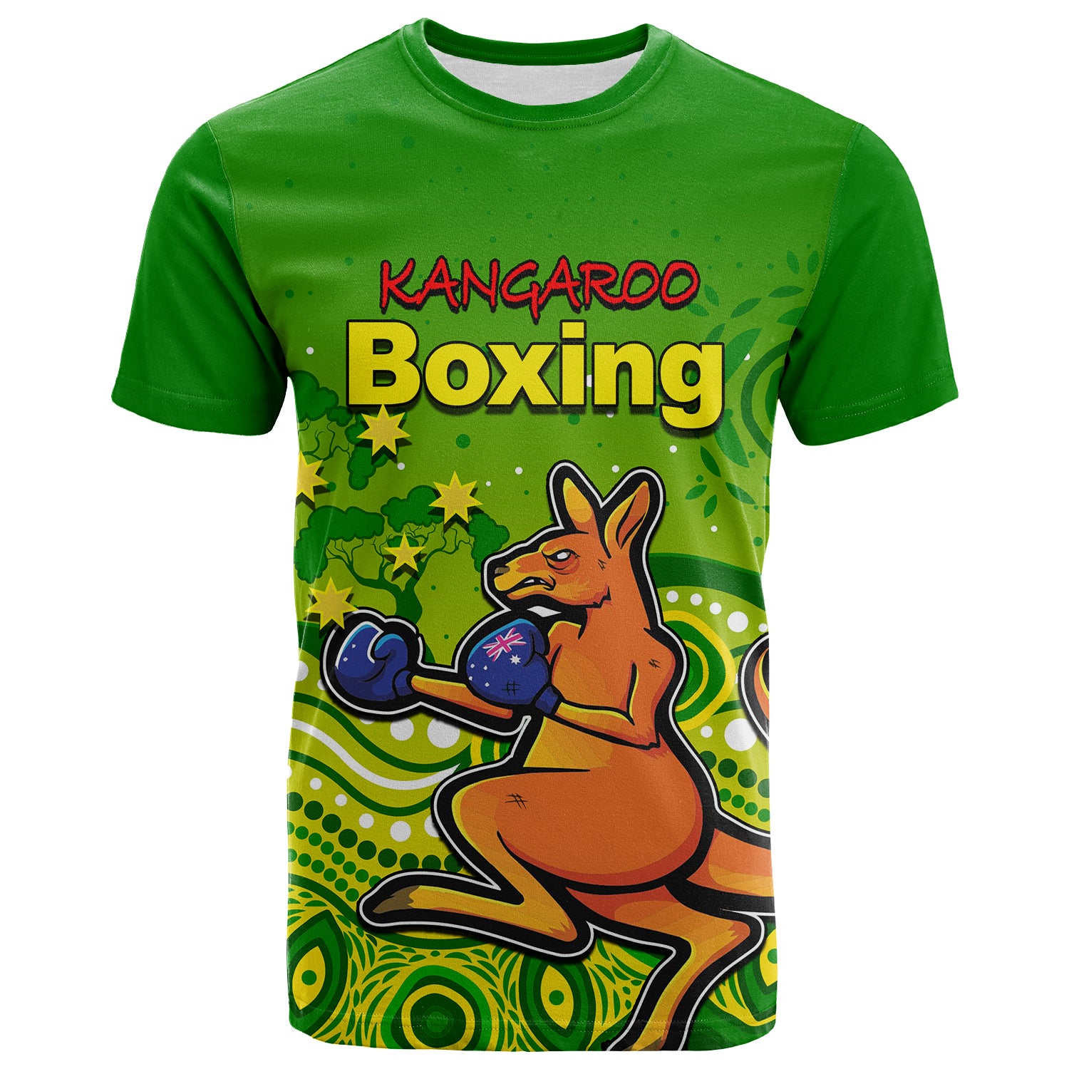 (Custom Personalised) Kangaroo Boxing T Shirt Aboriginal - Vibe Hoodie Shop