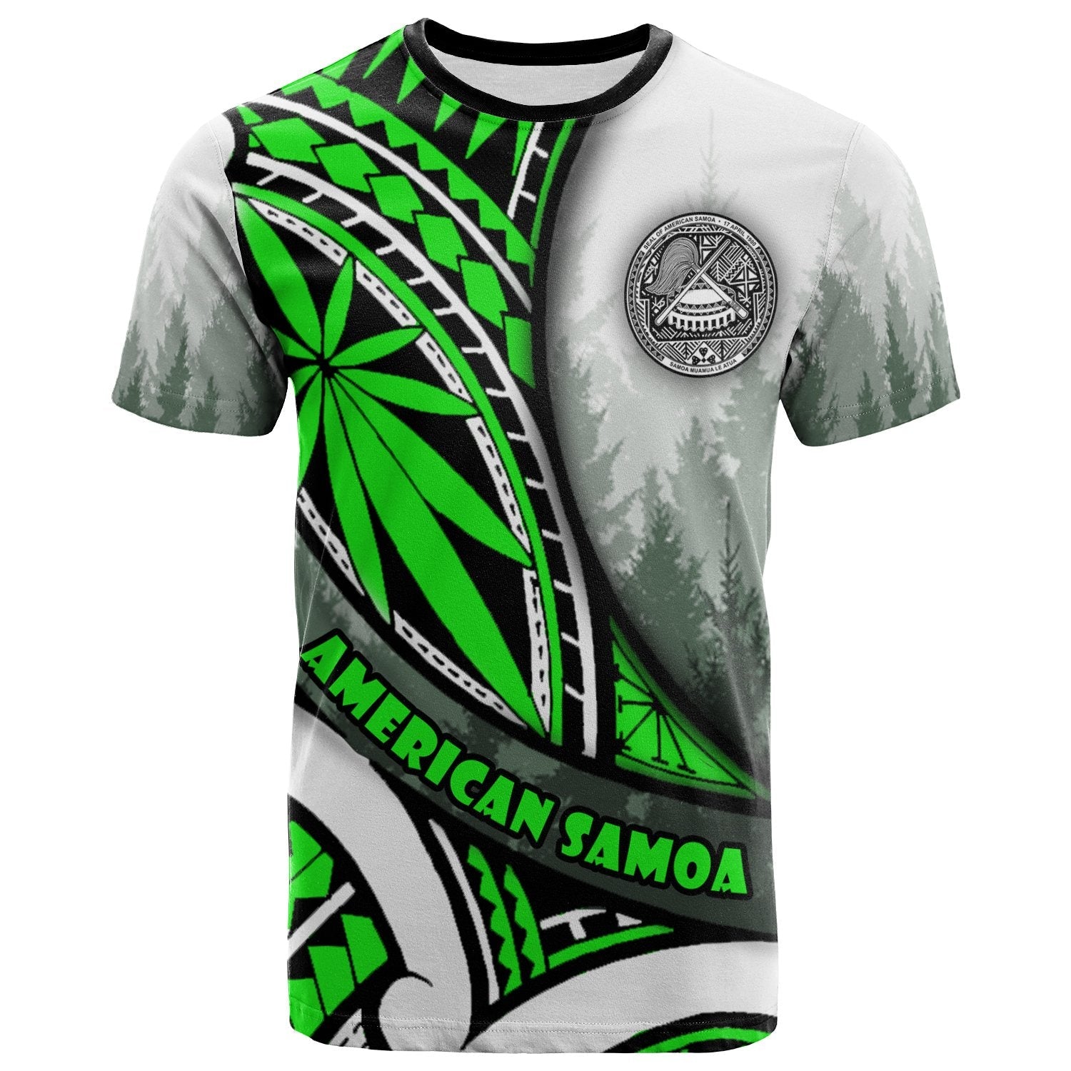 American Samoa T shirts - Forest Green Ver 2 - TT - Vibe Hoodie Shop