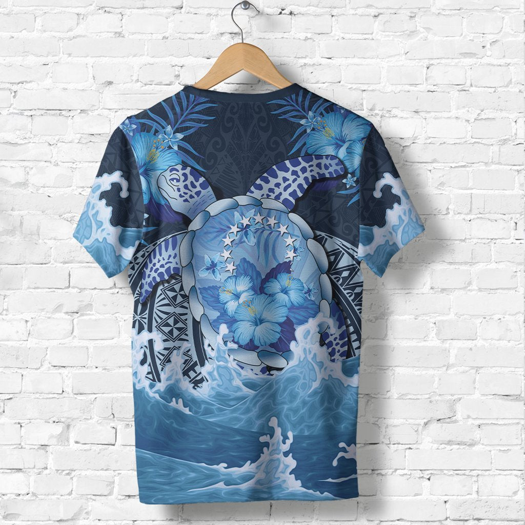 Cook Islands Polynesian Sea Turtle Hibiscus T shirt - Vibe Hoodie Shop