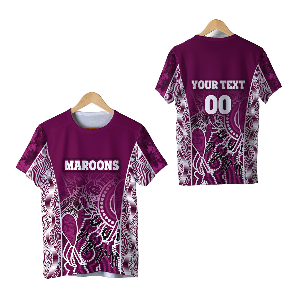 (Custom Personalised) Queensland T shirt Maroons Simple Style LT16 - Vibe Hoodie Shop