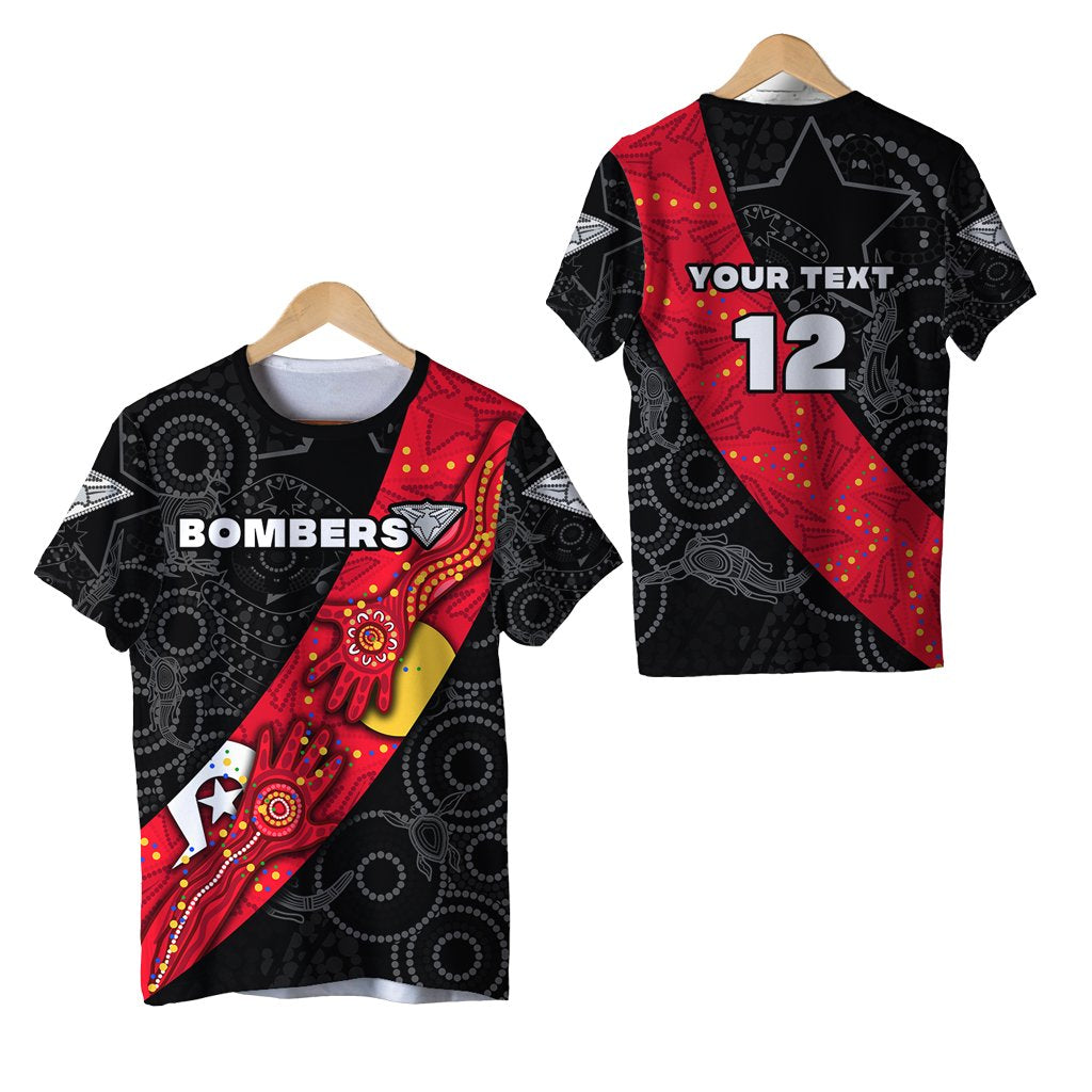 (Custom Personalised) Bombers NAIDOC Week T shirt Essendon Ingenious - Custom Text and Number - Vibe Hoodie Shop