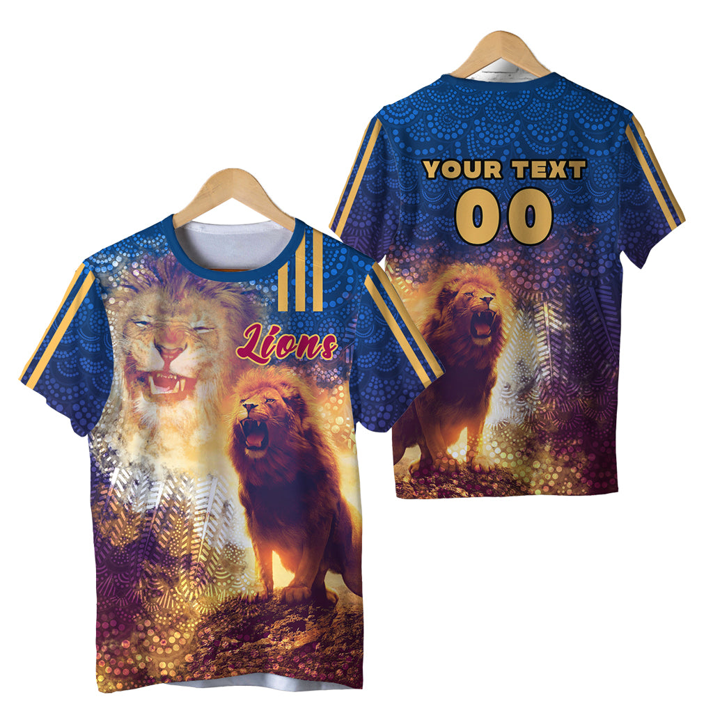 (Custom Personalised) Brisbane T shirt Lions 3D Sport Style LT16 - Vibe Hoodie Shop