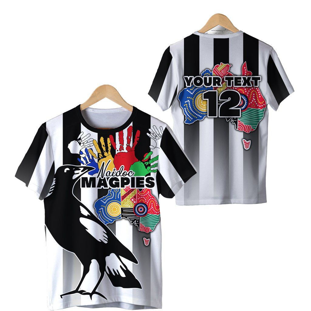 (Custom Personalised) Magpies NAIDOC Week T shirt Collingwood Sport Map Style - Vibe Hoodie Shop