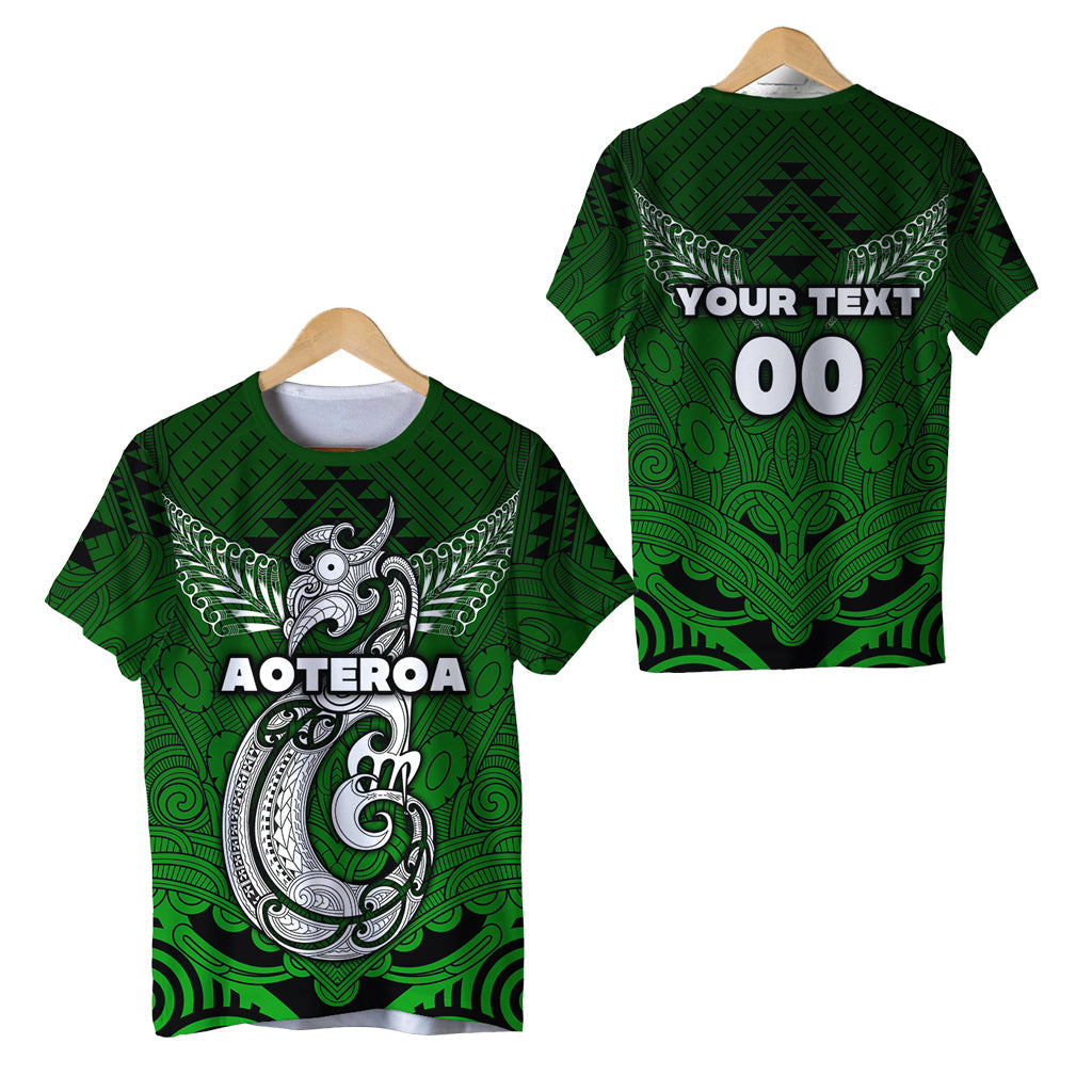 (Custom Personalised) Maori Aotearoa Manaia T shirt Simple Sport Style - Green LT16 - Vibe Hoodie Shop