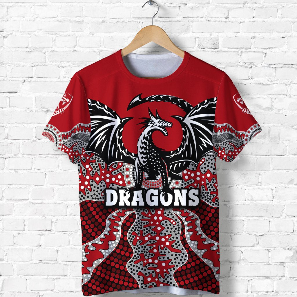 (Custom Personalised) Dragons T shirt St. George Aboriginal - Vibe Hoodie Shop