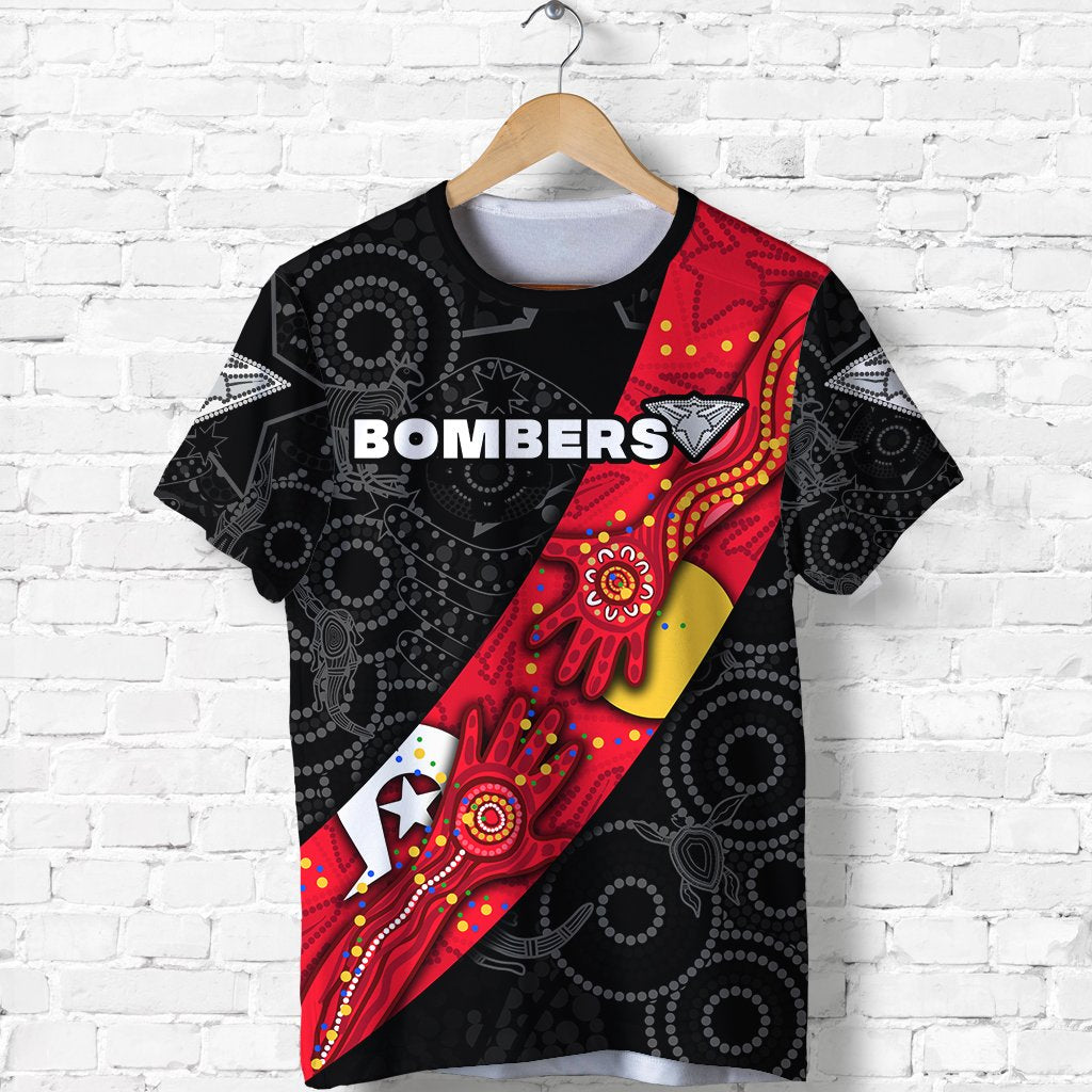 (Custom Personalised) Bombers NAIDOC Week T shirt Essendon Ingenious - Custom Text and Number - Vibe Hoodie Shop