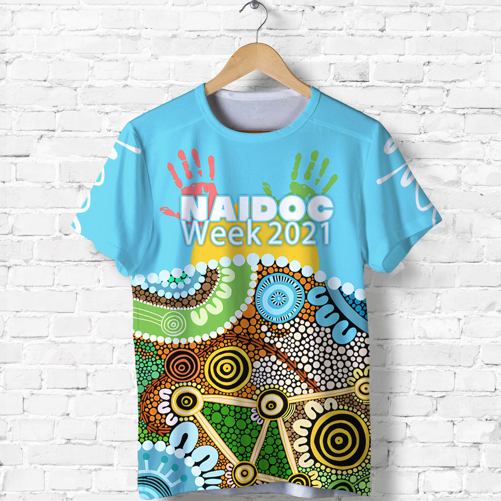 NAIDOC Week 2021 T shirt Aboriginal Art LT16 - Vibe Hoodie Shop