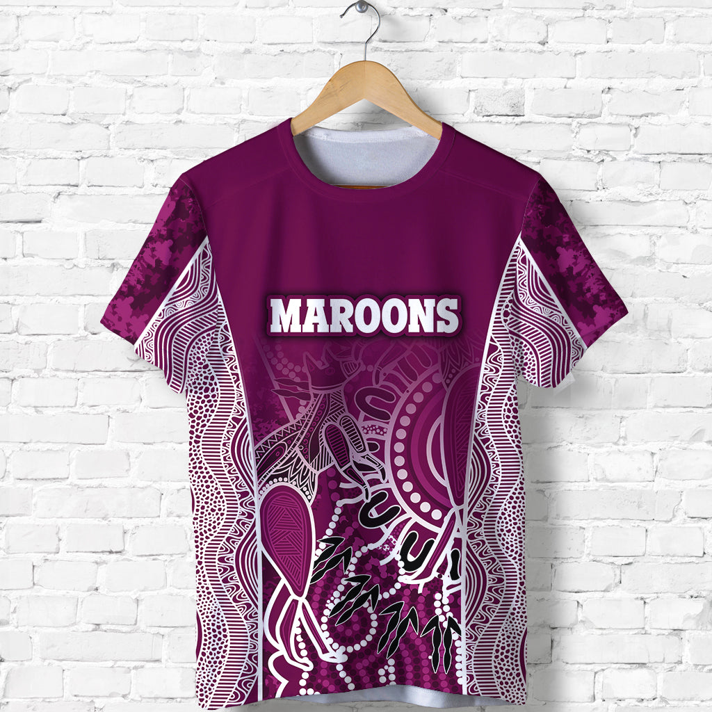 (Custom Personalised) Queensland T shirt Maroons Simple Style LT16 - Vibe Hoodie Shop