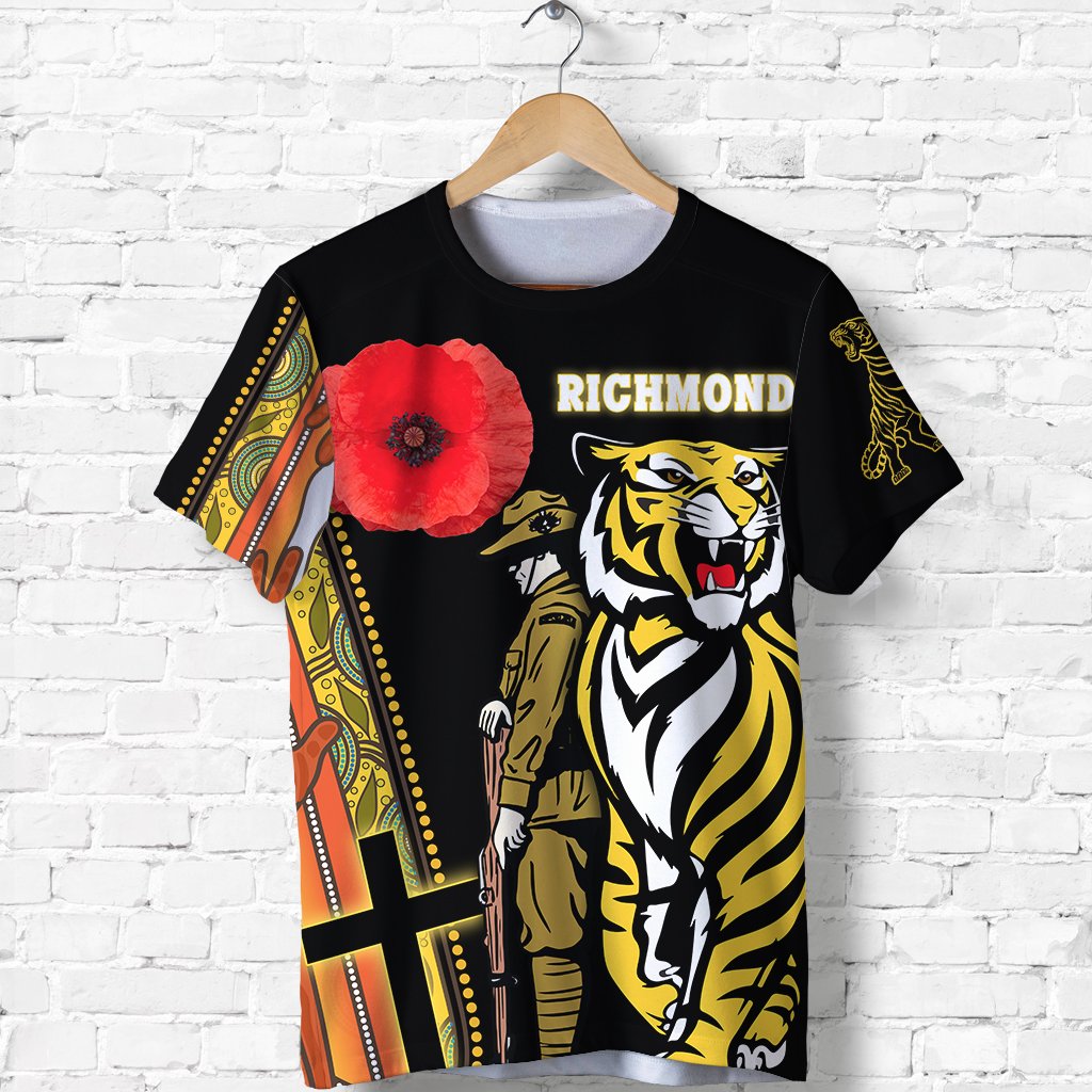 (Custom Personalised) Richmond Premier T shirt Tiger And Soldiers - Vibe Hoodie Shop