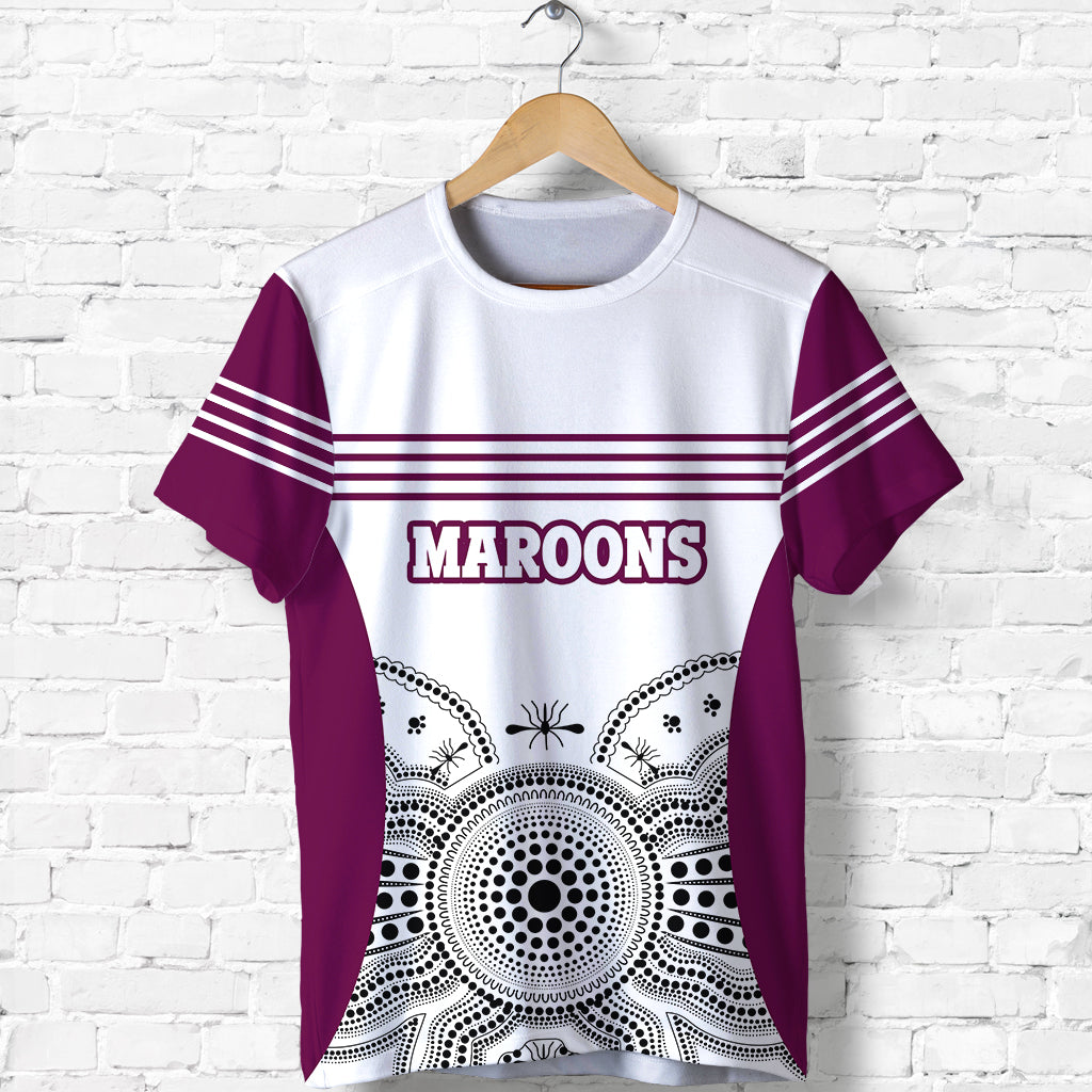 (Custom Personalised) Queensland T shirt Maroons Simple Sport Style LT16 - Vibe Hoodie Shop