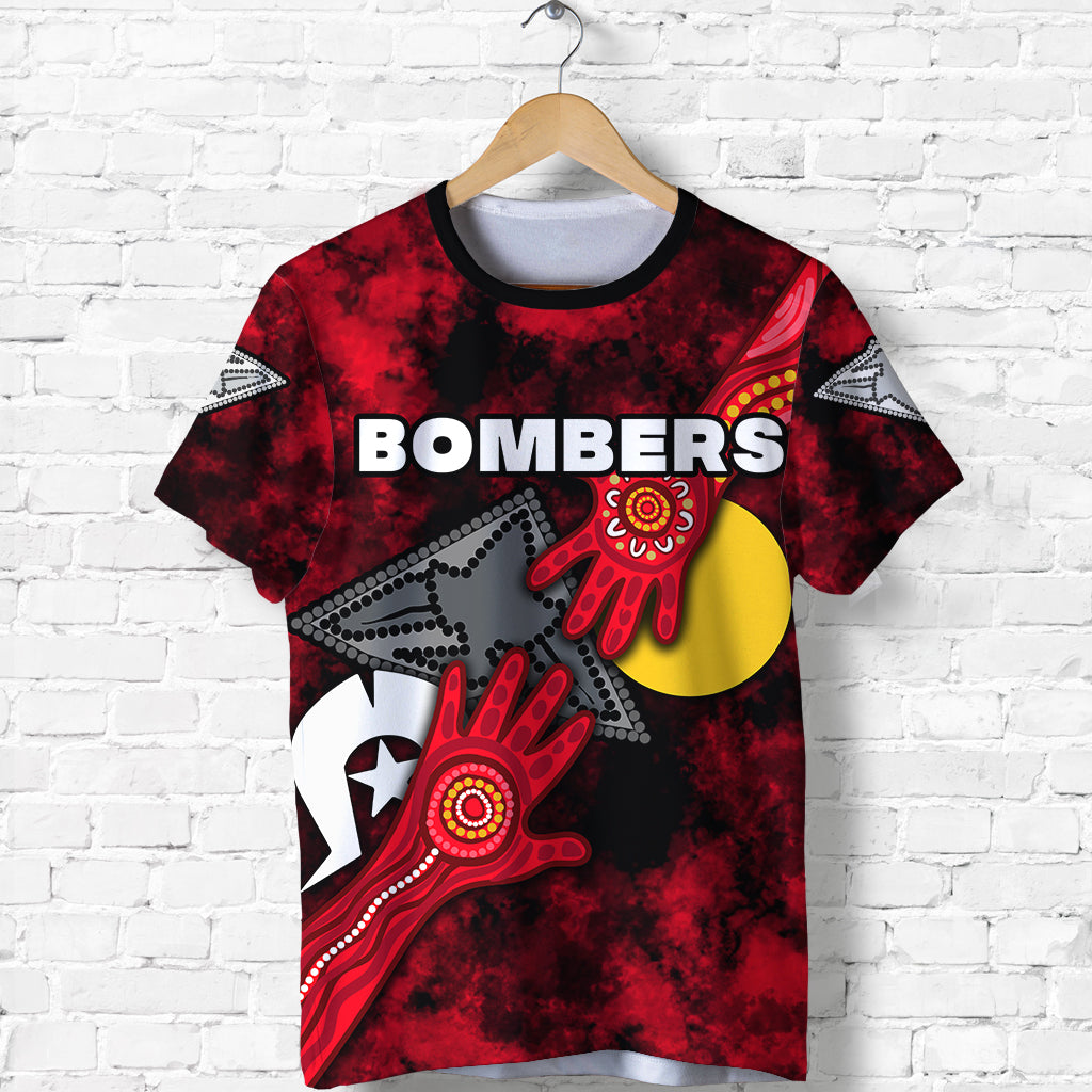 (Custom Personalised) Bombers NAIDOC Week T shirt Essendon Aboriginal Special Ver.2 LT16 - Vibe Hoodie Shop