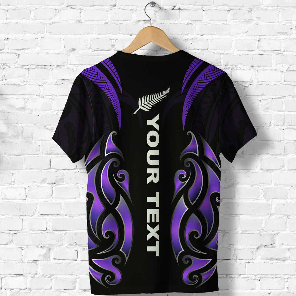 (Custom Personalised) New Zealand Maori T shirt Simple Love Purple - Vibe Hoodie Shop