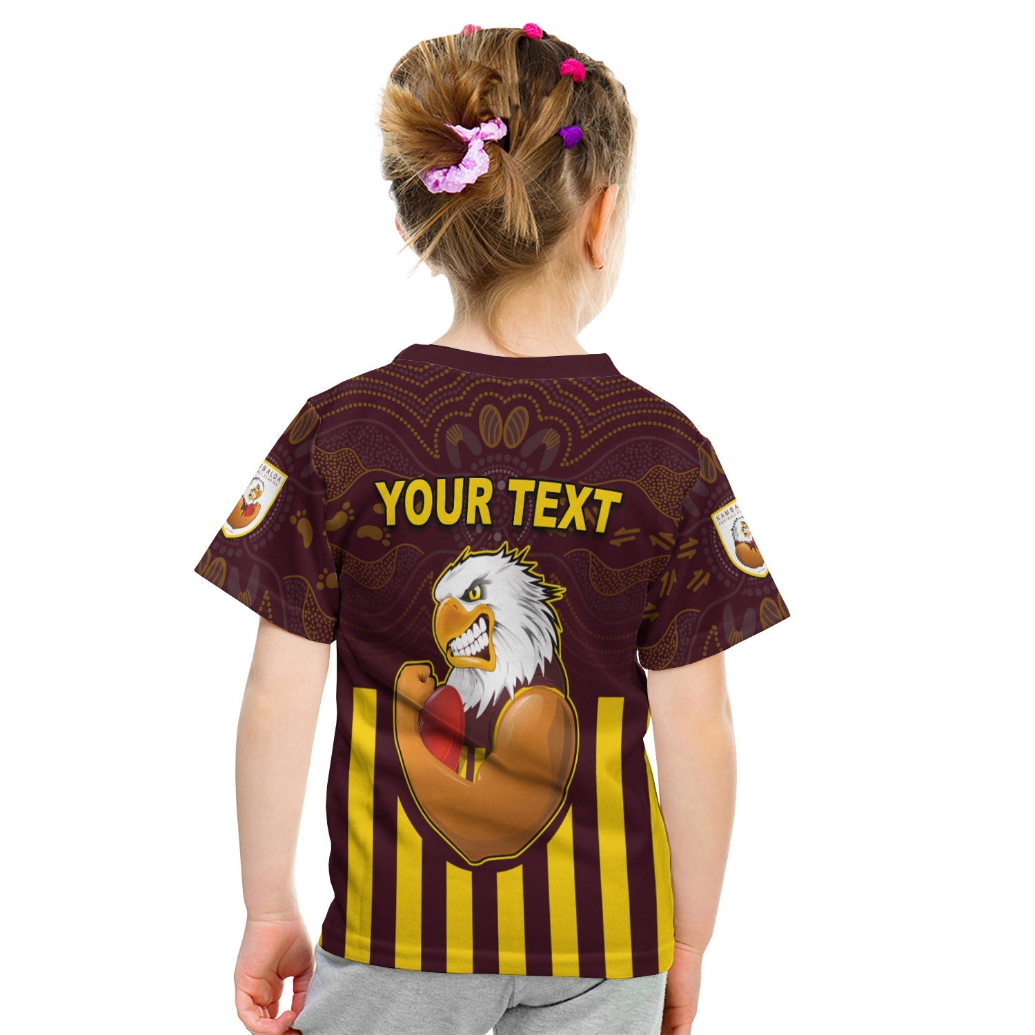 (Custom Personalised) Kambalda Football Club T shirt KID Goldfields Football Indigenous Eagles - Vibe Hoodie Shop