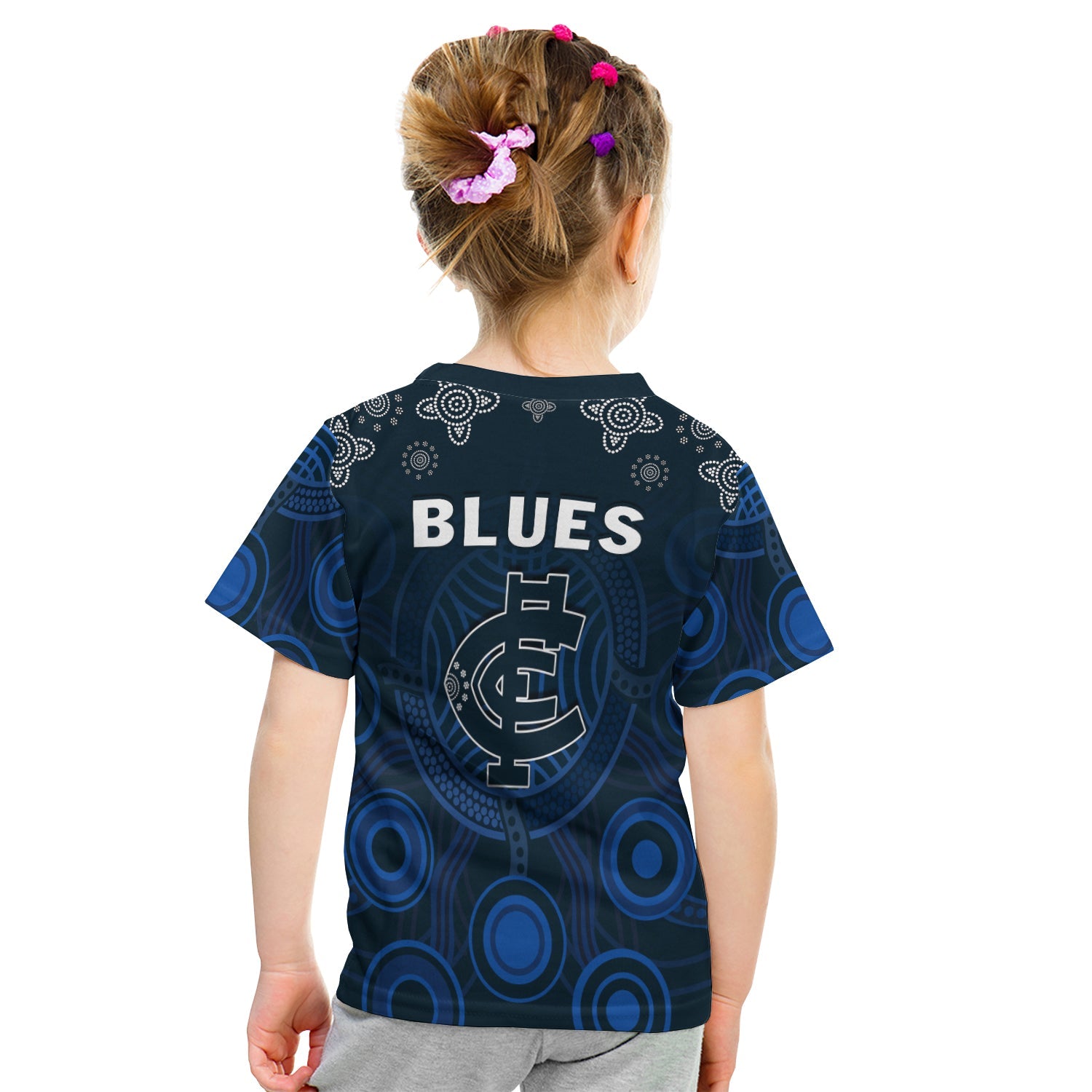 (Custom Personalised) Blues Indigenous T shirt KID 2021 Football Season - Vibe Hoodie Shop