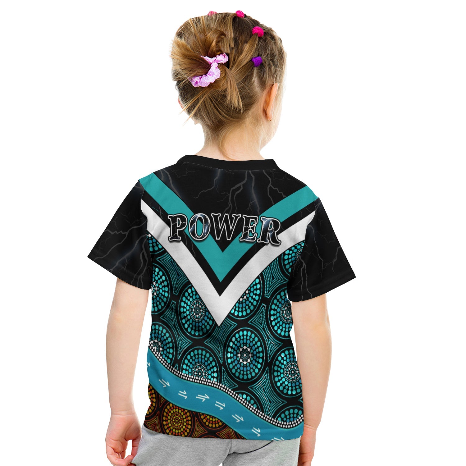 (Custom Personalised) Power Indigenous 2021 T shirt KID Proud Port Adelaide - Vibe Hoodie Shop