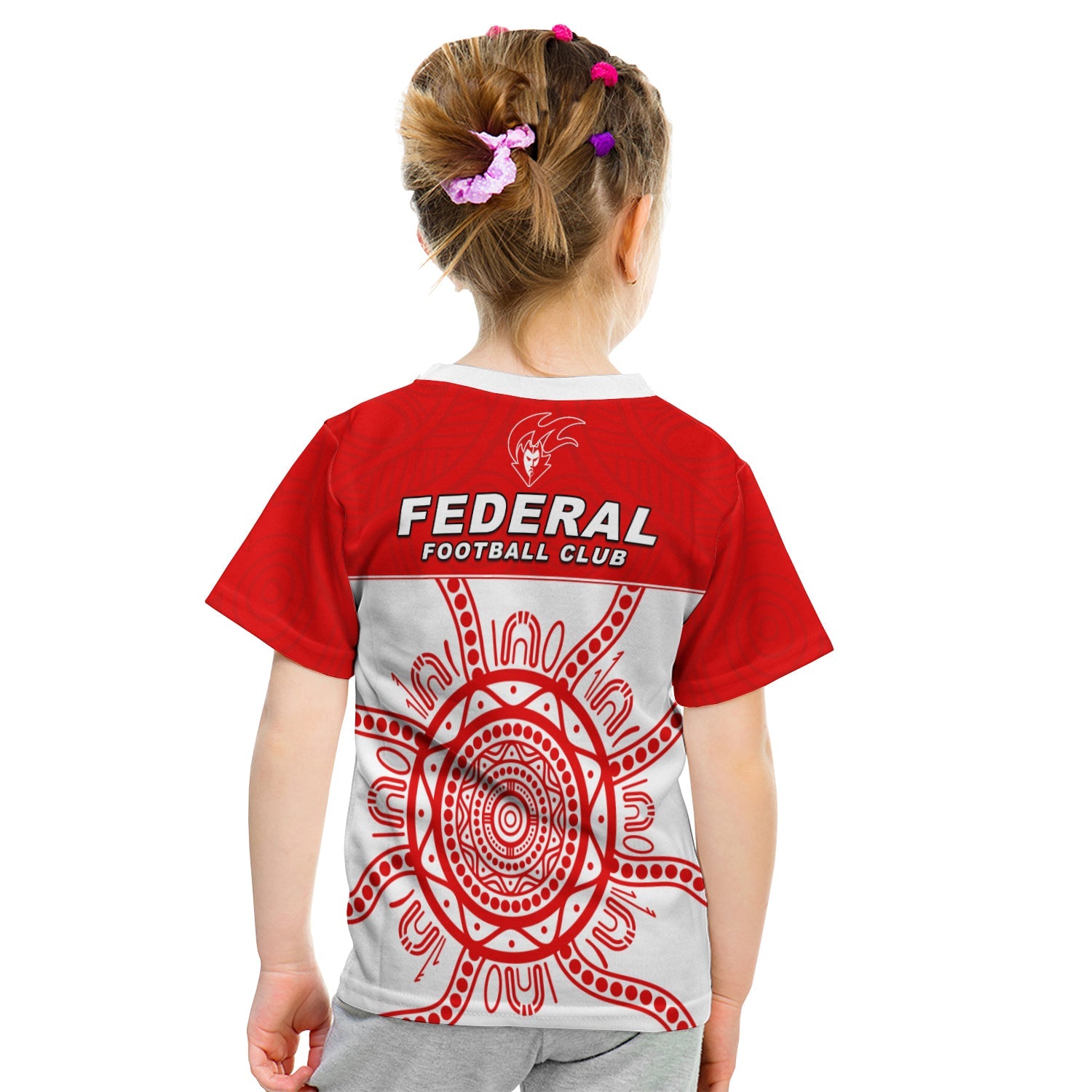 (Custom Personalised) Federal Demons Football T shirt KID Indigenous Impressive - Vibe Hoodie Shop