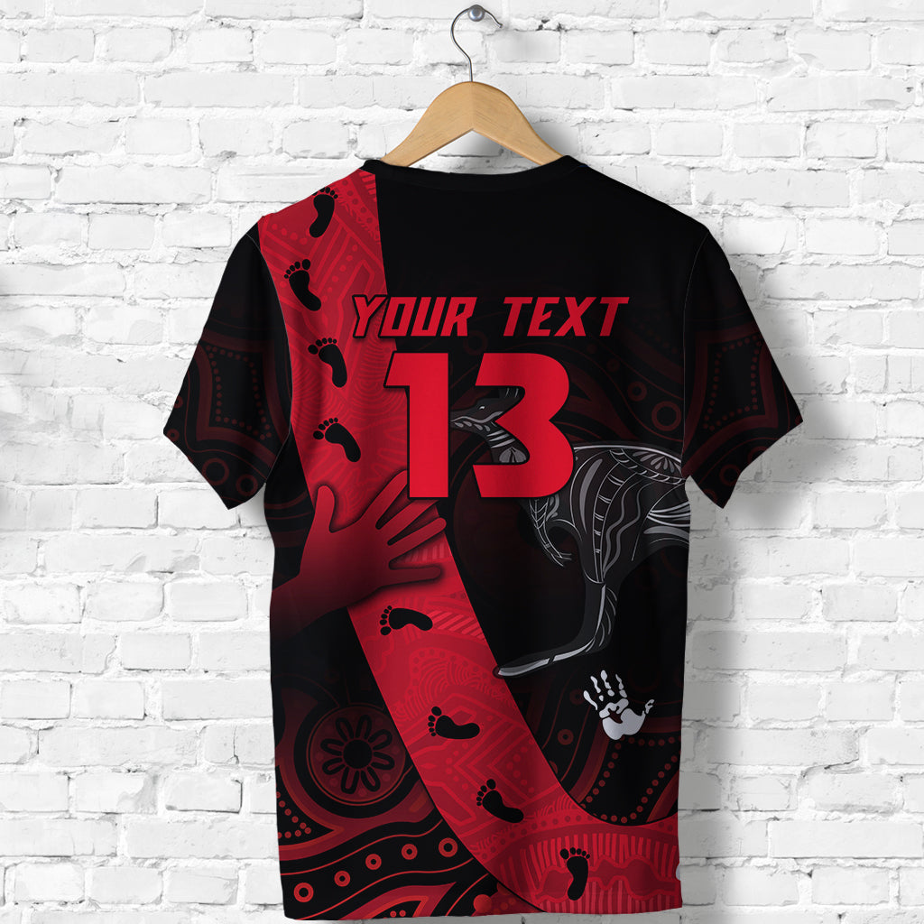 (Custom Personalised) Bombers Indigenous T shirt KID - Custom Text and Number - Vibe Hoodie Shop