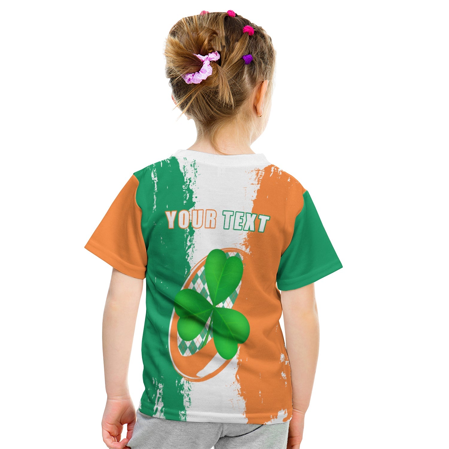 (Custom Personalised) Ireland Rugby T shirt KID White - Vibe Hoodie Shop