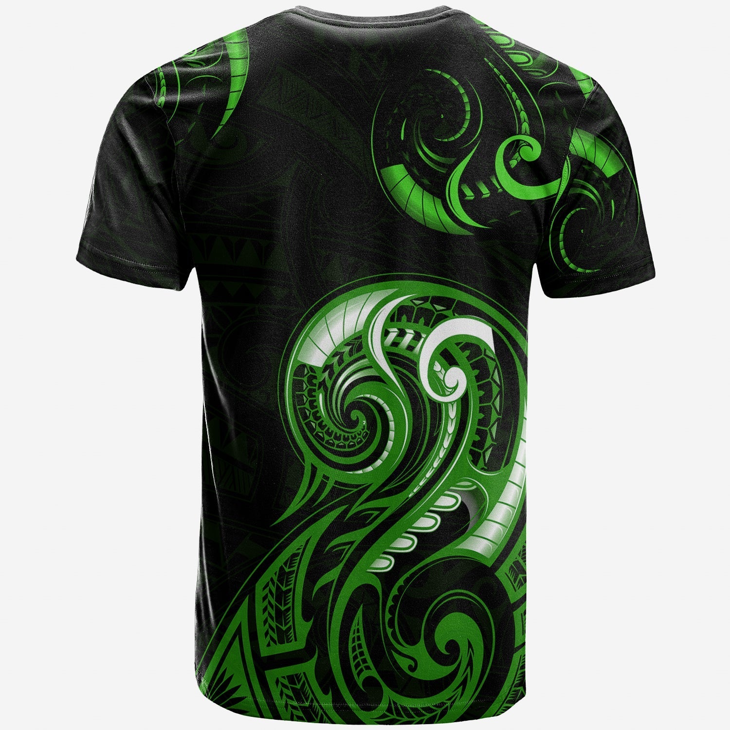 (Custom Personalised) Aotearoa Fern T shirt Maori Pattern Version Green Ver.02 - Vibe Hoodie Shop