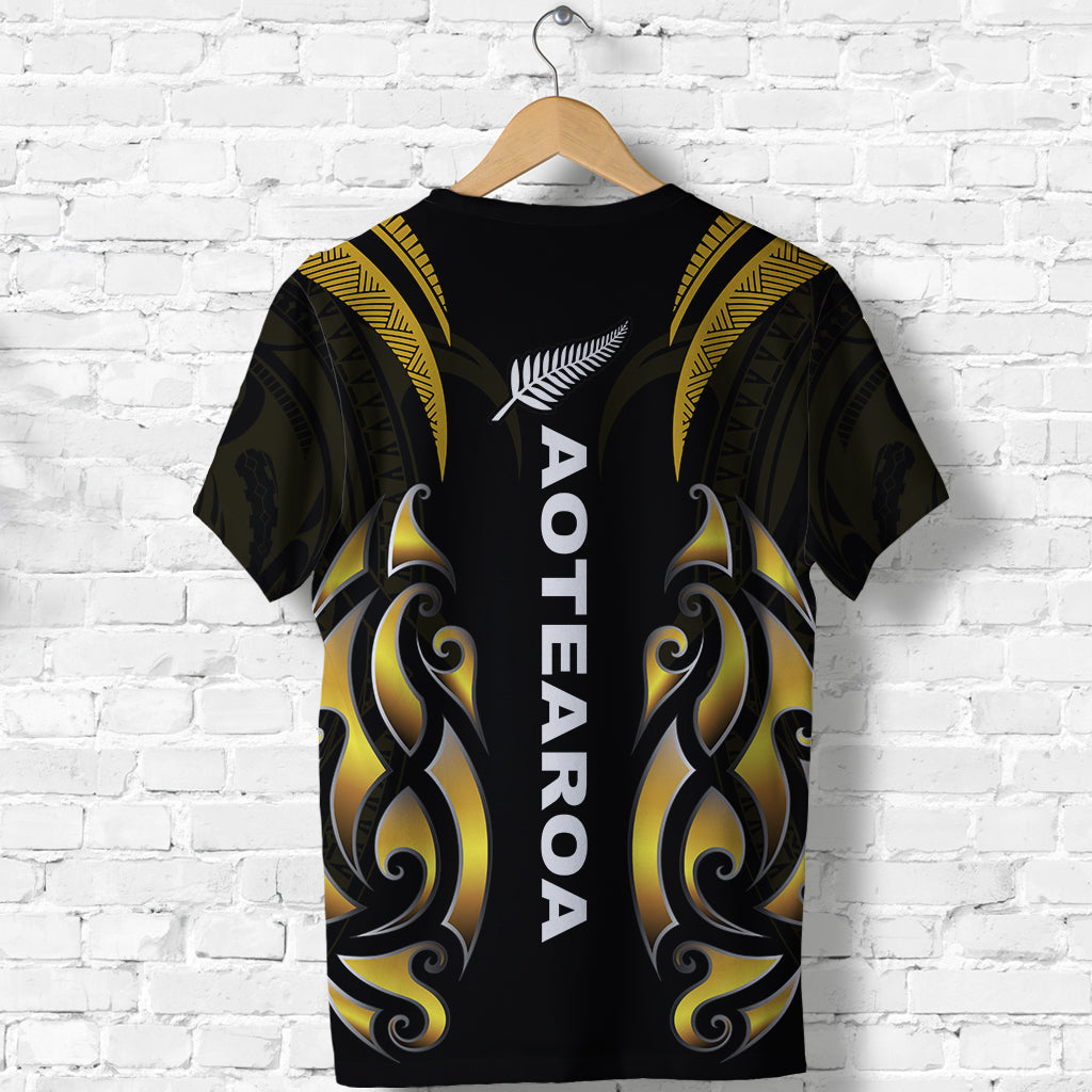 New Zealand Maori T shirt Simple Love Gold - Vibe Hoodie Shop