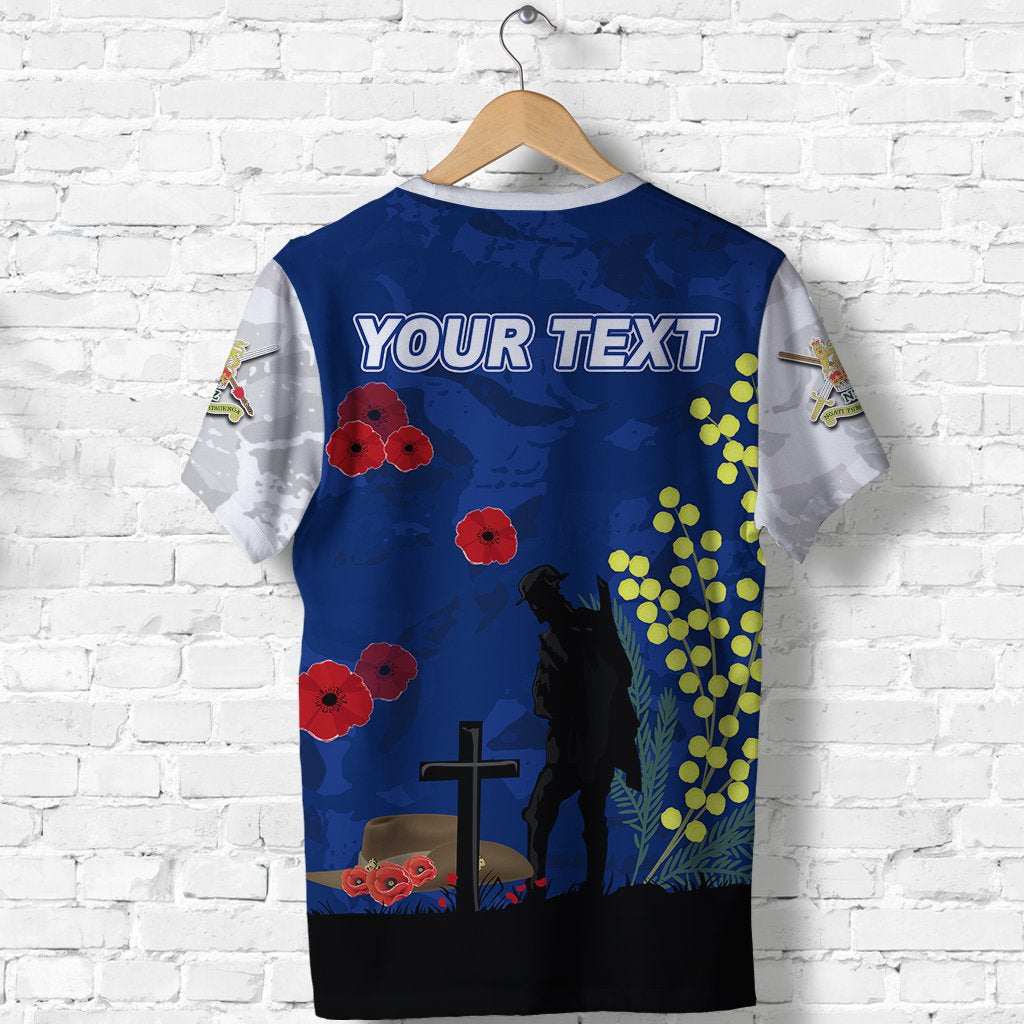 (Custom Personalised) Australian ANZAC Day T shirt Lest We Forget 2021 - Style Blue - Vibe Hoodie Shop