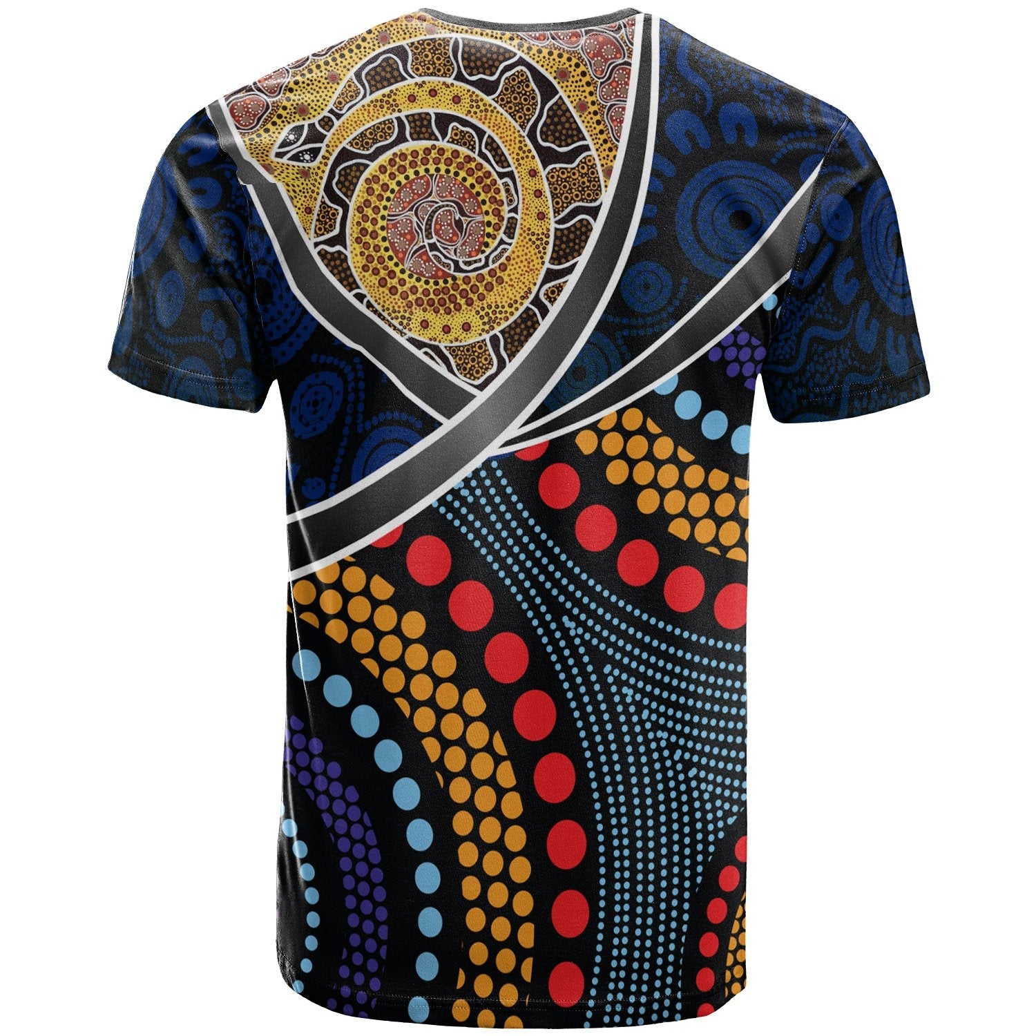 Australia Tshirt - Aboriginal Dot Panting Art With Snake - Vibe Hoodie Shop