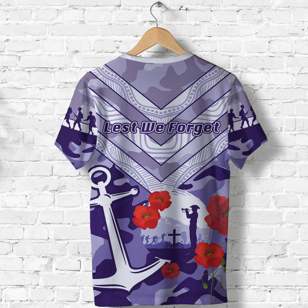 (Custom Personalised) Freo ANZAC Day T shirt Fremantle - Vibe Hoodie Shop