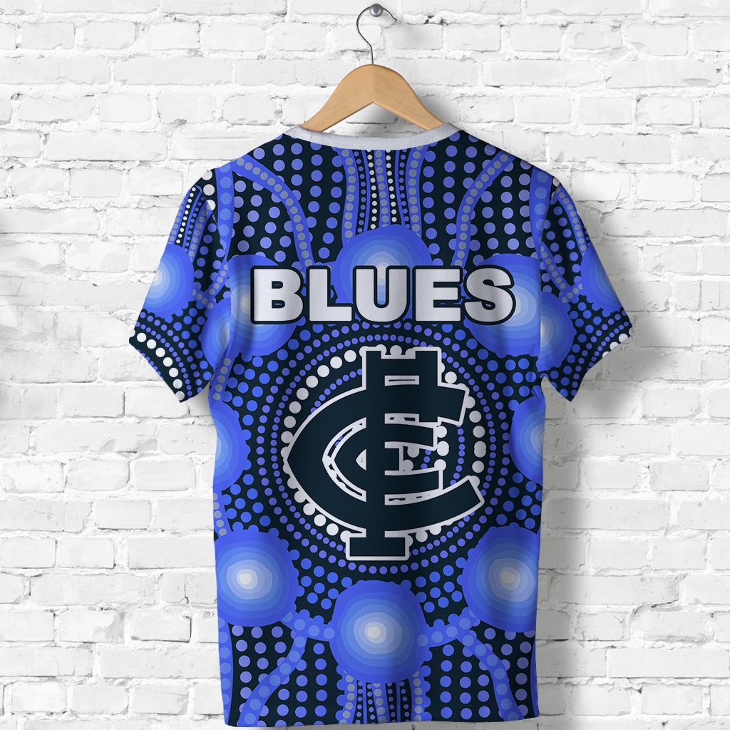 (Custom Personalised) Blues T shirt Carlton Bright Indigenous - Vibe Hoodie Shop