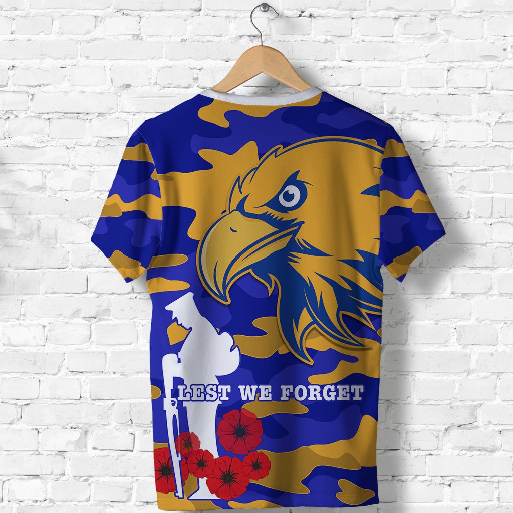 Eagles ANZAC T shirt West Coast Simple - Vibe Hoodie Shop