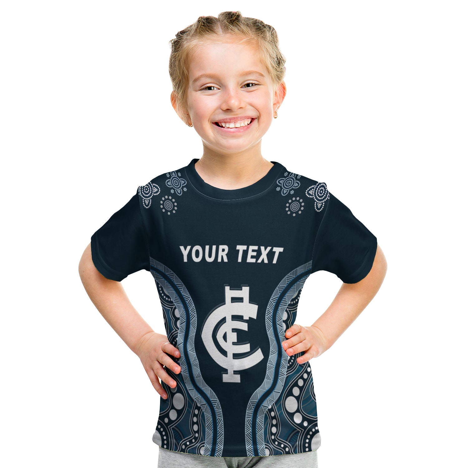 (Custom Personalised) Go Blues T shirt KID Simple Indigenous - Vibe Hoodie Shop