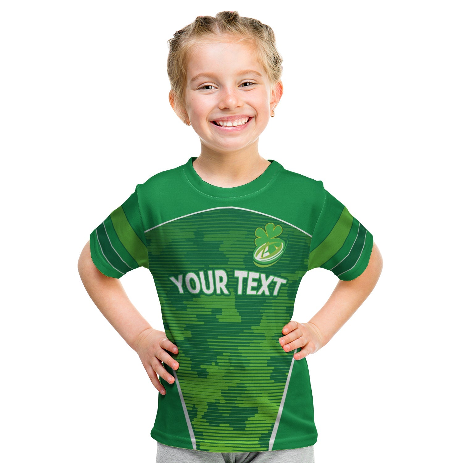 (Custom Personalised) Ireland T shirt KID Irish Rugby - Vibe Hoodie Shop