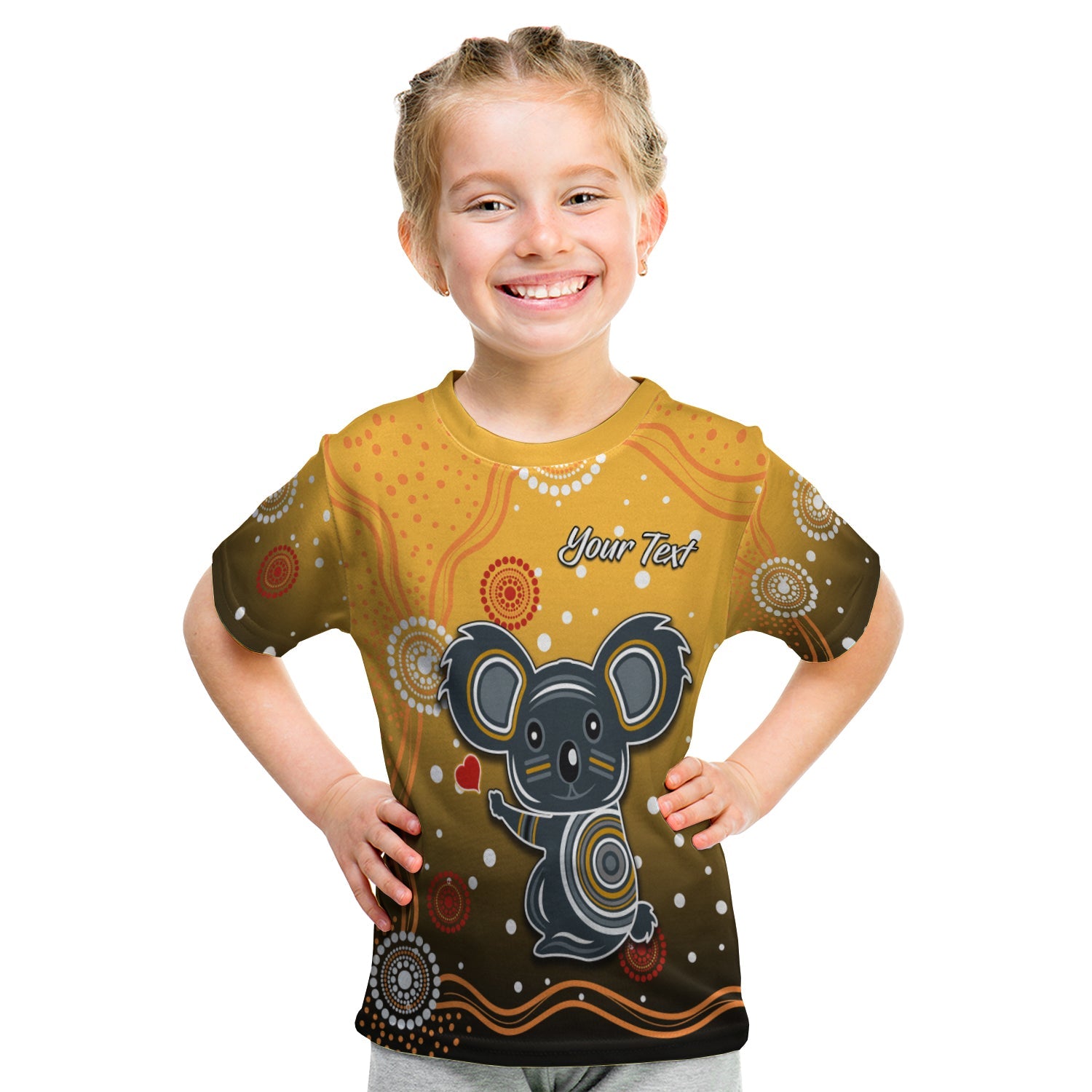 (Custom Personalised) Koala Indigenous T shirt KID Aboriginal Aussie - Vibe Hoodie Shop