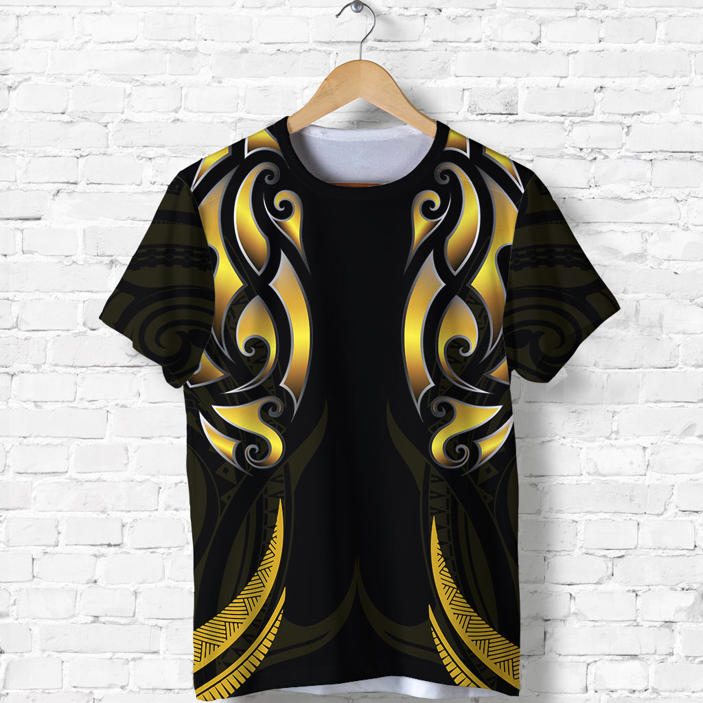 (Custom Personalised) New Zealand Maori T shirt Simple Love Gold - Vibe Hoodie Shop