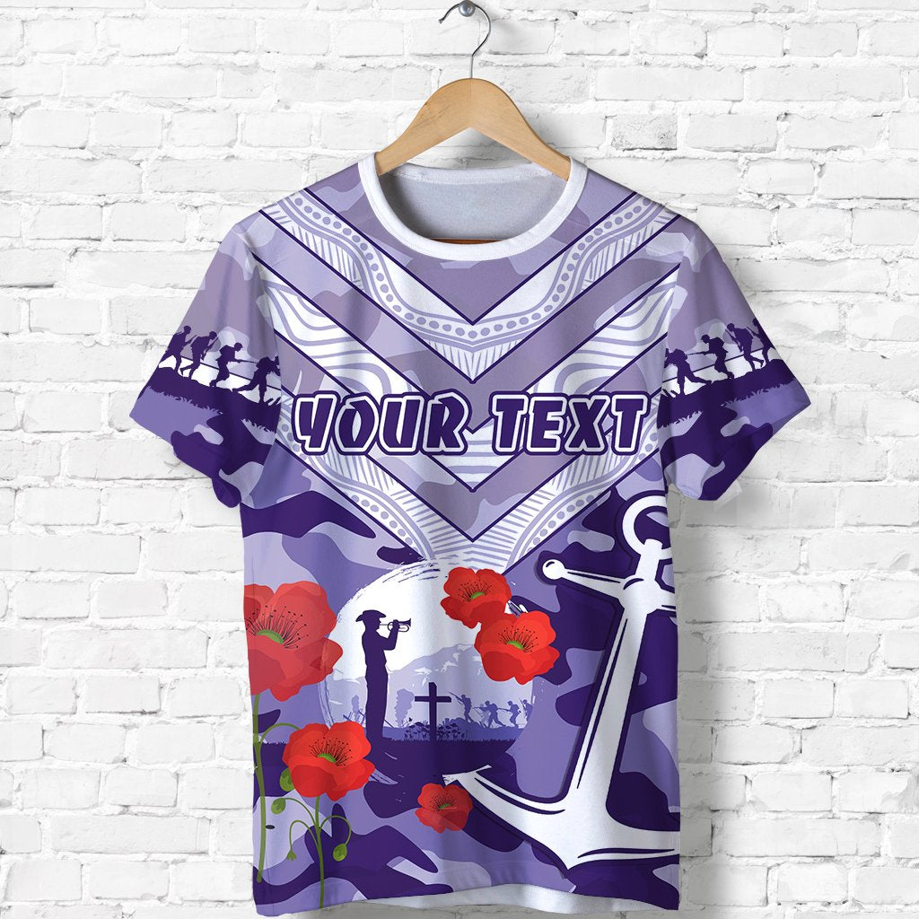 (Custom Personalised) Freo ANZAC Day T shirt Fremantle - Vibe Hoodie Shop