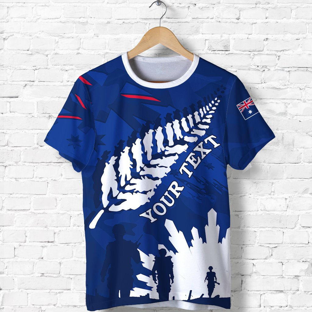 (Custom Personalised) Australian ANZAC Day T shirt Camouflage Mix Fern New Zealand - Vibe Hoodie Shop