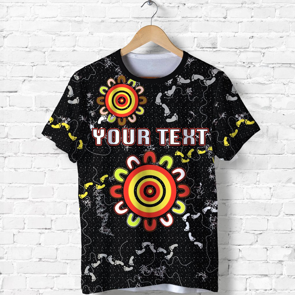 (Custom Personalised) All Stars T shirt Black Indigenous - Vibe Hoodie Shop